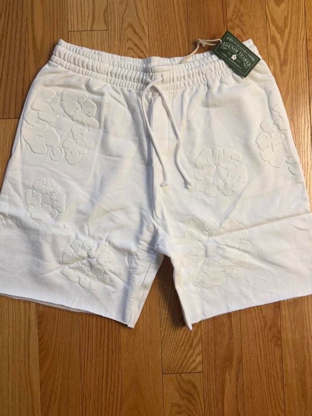 White Mens Denim Tears  Drawstring Shorts Multiple Sizes